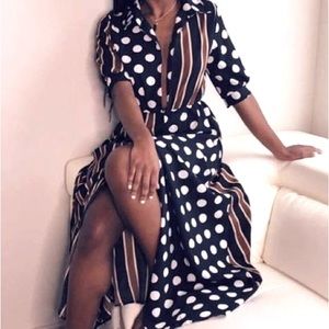 Polka dot & stripe dress size S